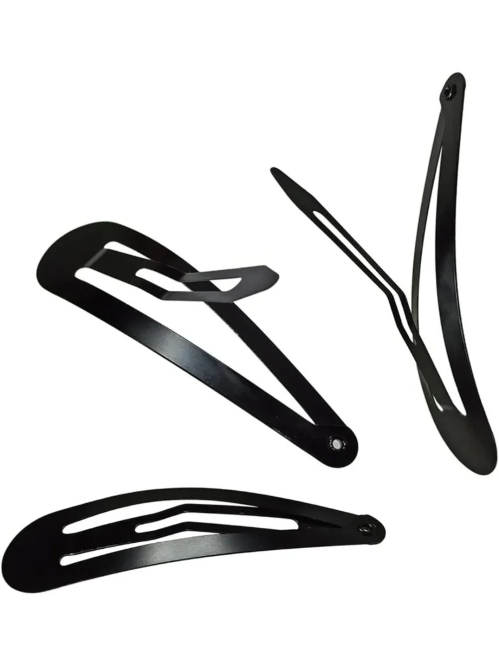 30 Pcs Big Snap Hair Clips - 3.1 Inch Barrettes for All Hair Types (Black)